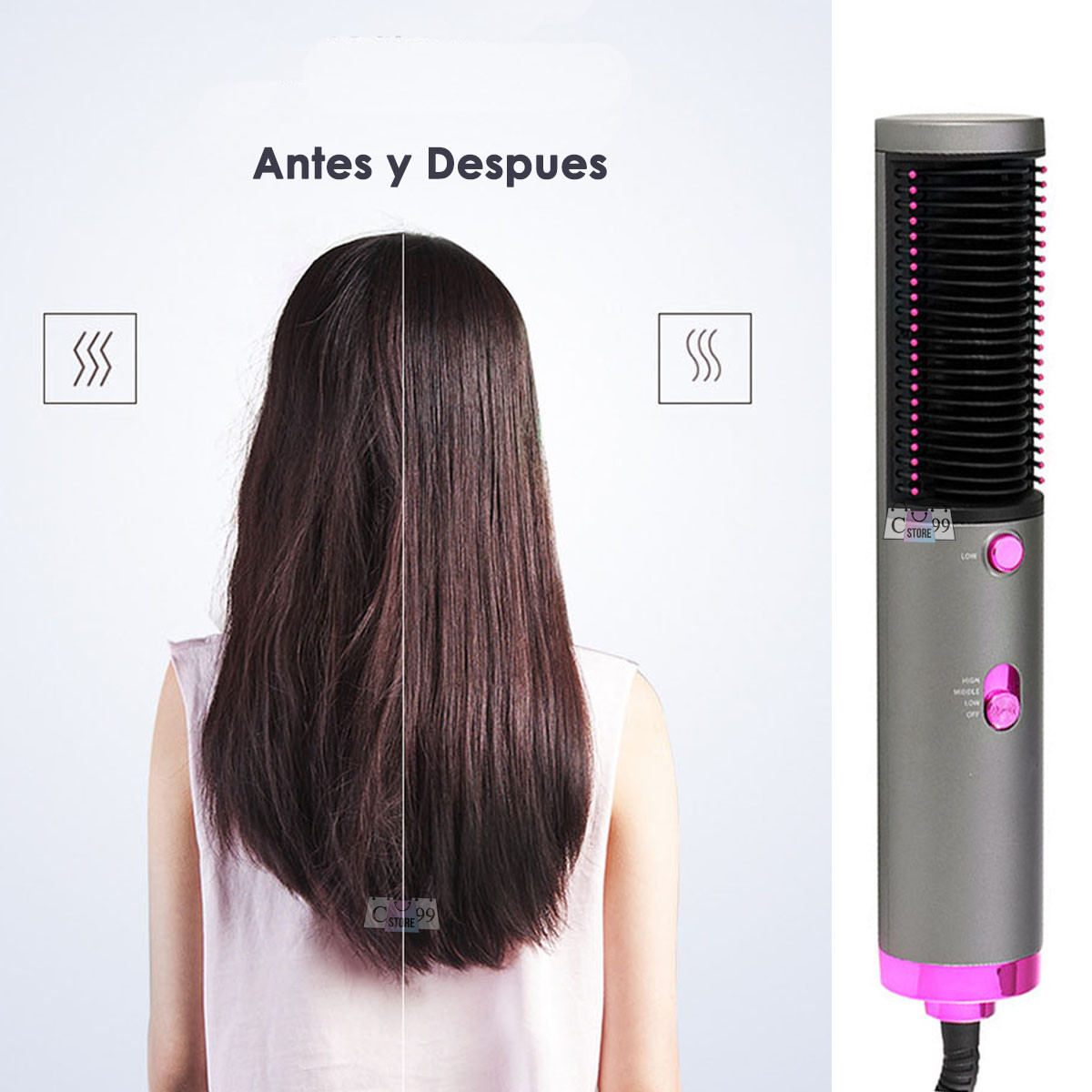 Miniatura 6 de Secador Plancha y Peine de aire caliente